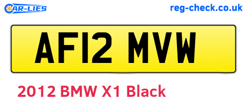 AF12MVW are the vehicle registration plates.