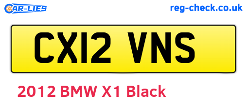 CX12VNS are the vehicle registration plates.