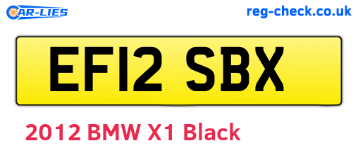 EF12SBX are the vehicle registration plates.