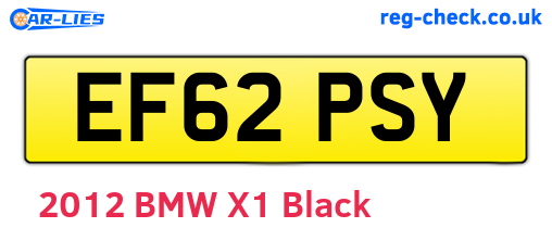 EF62PSY are the vehicle registration plates.