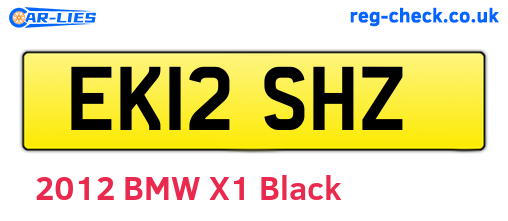 EK12SHZ are the vehicle registration plates.