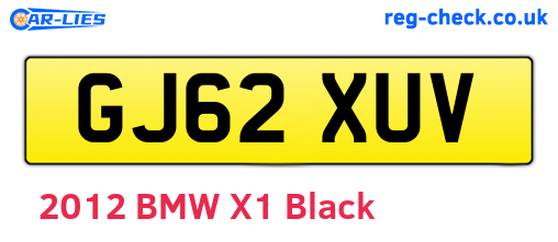 GJ62XUV are the vehicle registration plates.