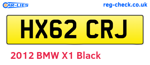 HX62CRJ are the vehicle registration plates.