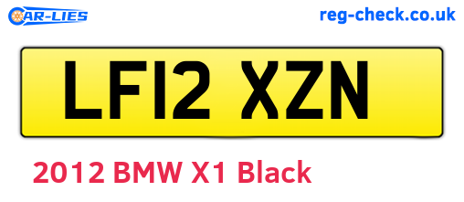 LF12XZN are the vehicle registration plates.
