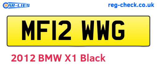 MF12WWG are the vehicle registration plates.