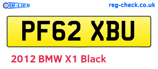 PF62XBU are the vehicle registration plates.
