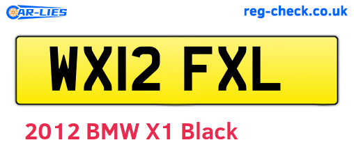 WX12FXL are the vehicle registration plates.