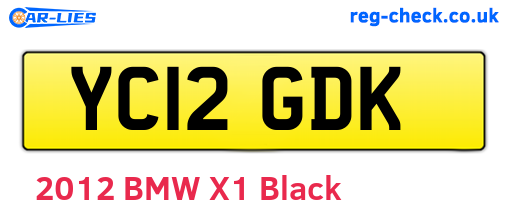 YC12GDK are the vehicle registration plates.