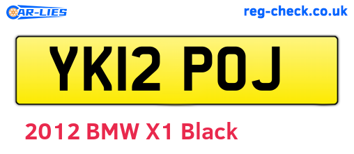 YK12POJ are the vehicle registration plates.