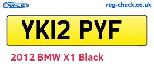 YK12PYF are the vehicle registration plates.