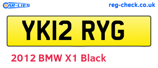 YK12RYG are the vehicle registration plates.