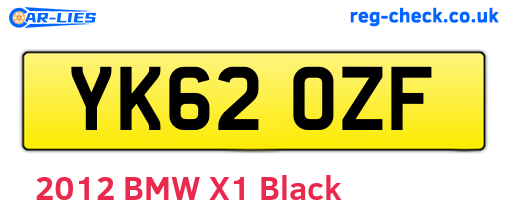 YK62OZF are the vehicle registration plates.