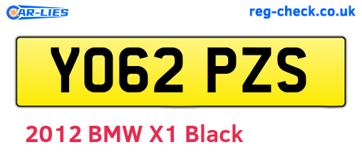 YO62PZS are the vehicle registration plates.