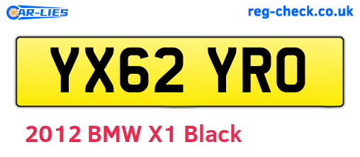 YX62YRO are the vehicle registration plates.