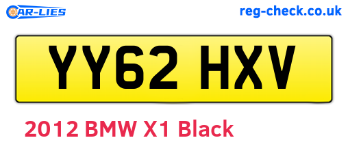 YY62HXV are the vehicle registration plates.