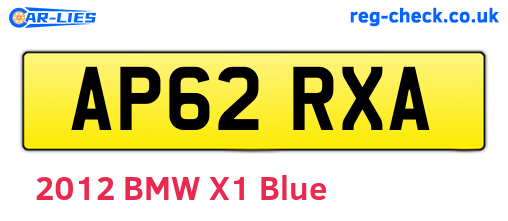 AP62RXA are the vehicle registration plates.