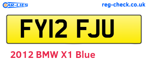 FY12FJU are the vehicle registration plates.
