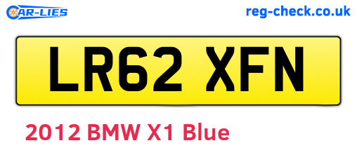 LR62XFN are the vehicle registration plates.
