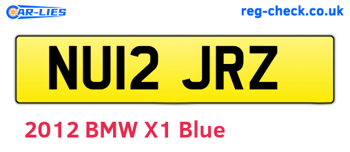 NU12JRZ are the vehicle registration plates.