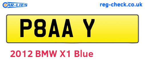 P8AAY are the vehicle registration plates.