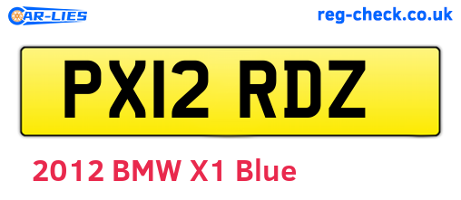 PX12RDZ are the vehicle registration plates.