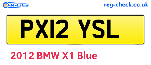 PX12YSL are the vehicle registration plates.