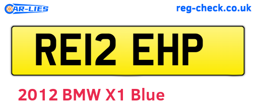 RE12EHP are the vehicle registration plates.