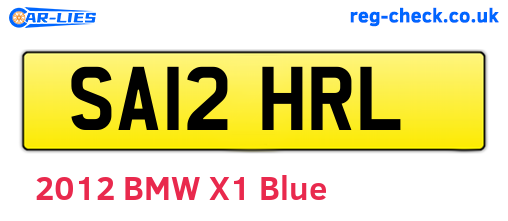 SA12HRL are the vehicle registration plates.