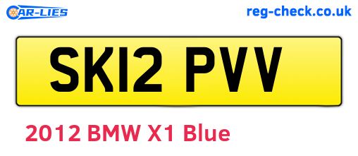 SK12PVV are the vehicle registration plates.