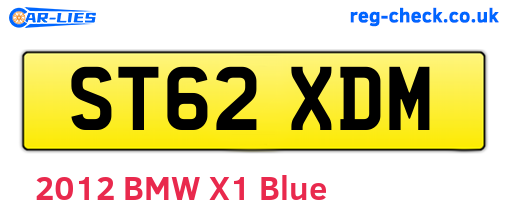 ST62XDM are the vehicle registration plates.