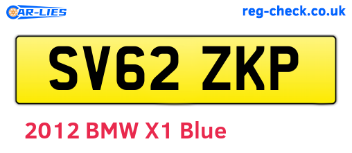 SV62ZKP are the vehicle registration plates.