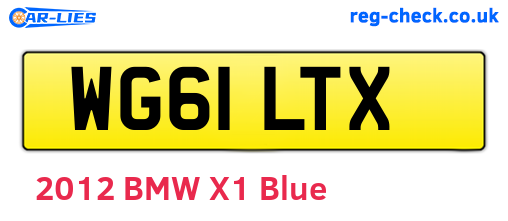 WG61LTX are the vehicle registration plates.