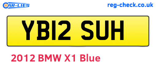 YB12SUH are the vehicle registration plates.