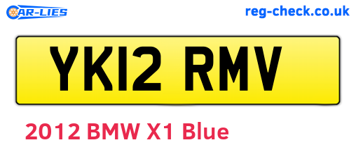 YK12RMV are the vehicle registration plates.