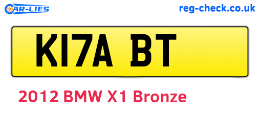 K17ABT are the vehicle registration plates.