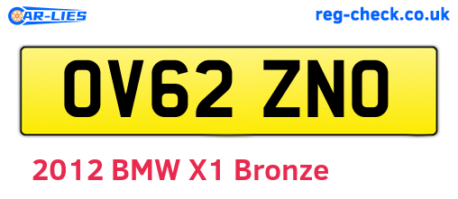 OV62ZNO are the vehicle registration plates.