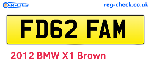 FD62FAM are the vehicle registration plates.