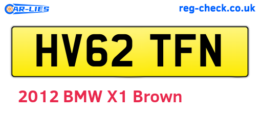 HV62TFN are the vehicle registration plates.