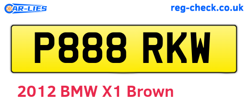 P888RKW are the vehicle registration plates.