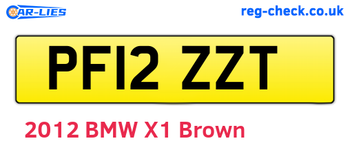 PF12ZZT are the vehicle registration plates.
