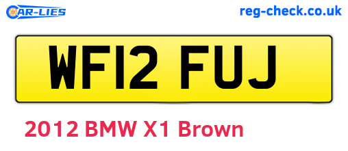 WF12FUJ are the vehicle registration plates.