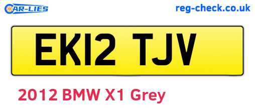 EK12TJV are the vehicle registration plates.