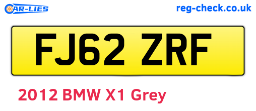FJ62ZRF are the vehicle registration plates.