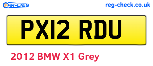 PX12RDU are the vehicle registration plates.