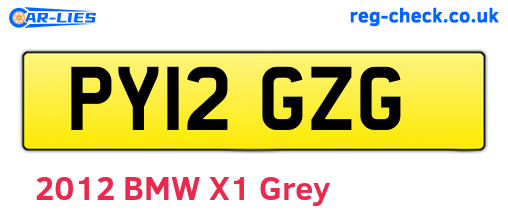 PY12GZG are the vehicle registration plates.