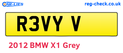 R3VYV are the vehicle registration plates.