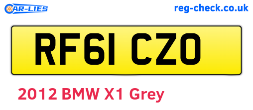 RF61CZO are the vehicle registration plates.