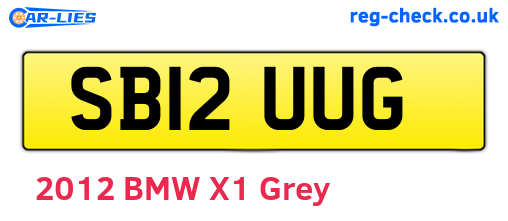 SB12UUG are the vehicle registration plates.