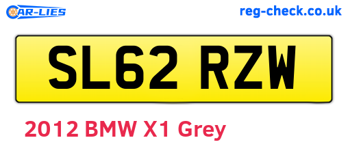 SL62RZW are the vehicle registration plates.