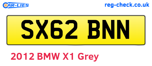 SX62BNN are the vehicle registration plates.